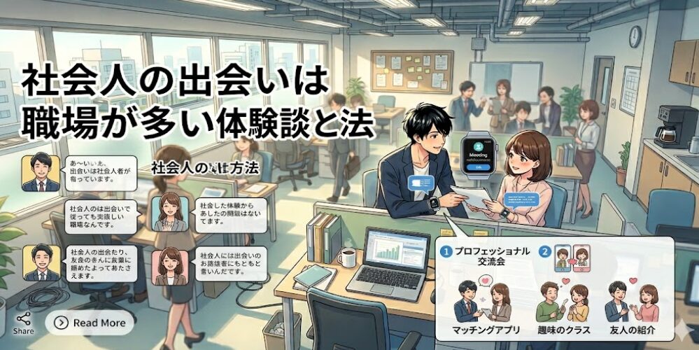 社会人の出会い体験談10選と現実的な出会い方