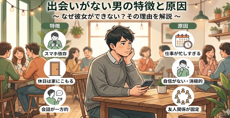 出会いがない男の特徴と原因
