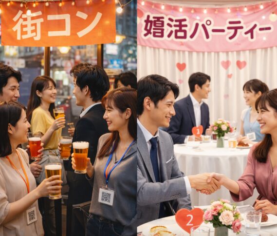 街コンと婚活パーティー