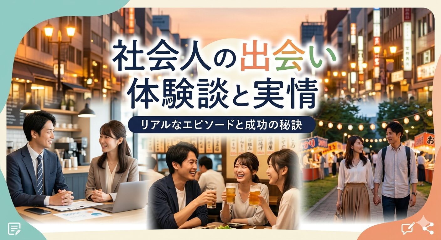 社会人の出会い体験談10選と現実的な出会い方