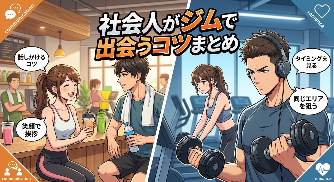 社会人がジムで出会うコツまとめ