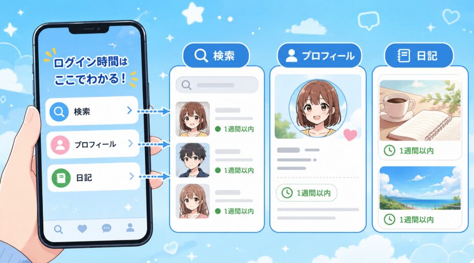ワクワクメールのログイン時間を隠す方法|バレるケースも解説