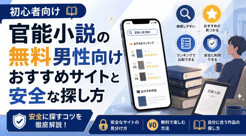 官能小説の無料男性向けおすすめサイトと安全な探し方