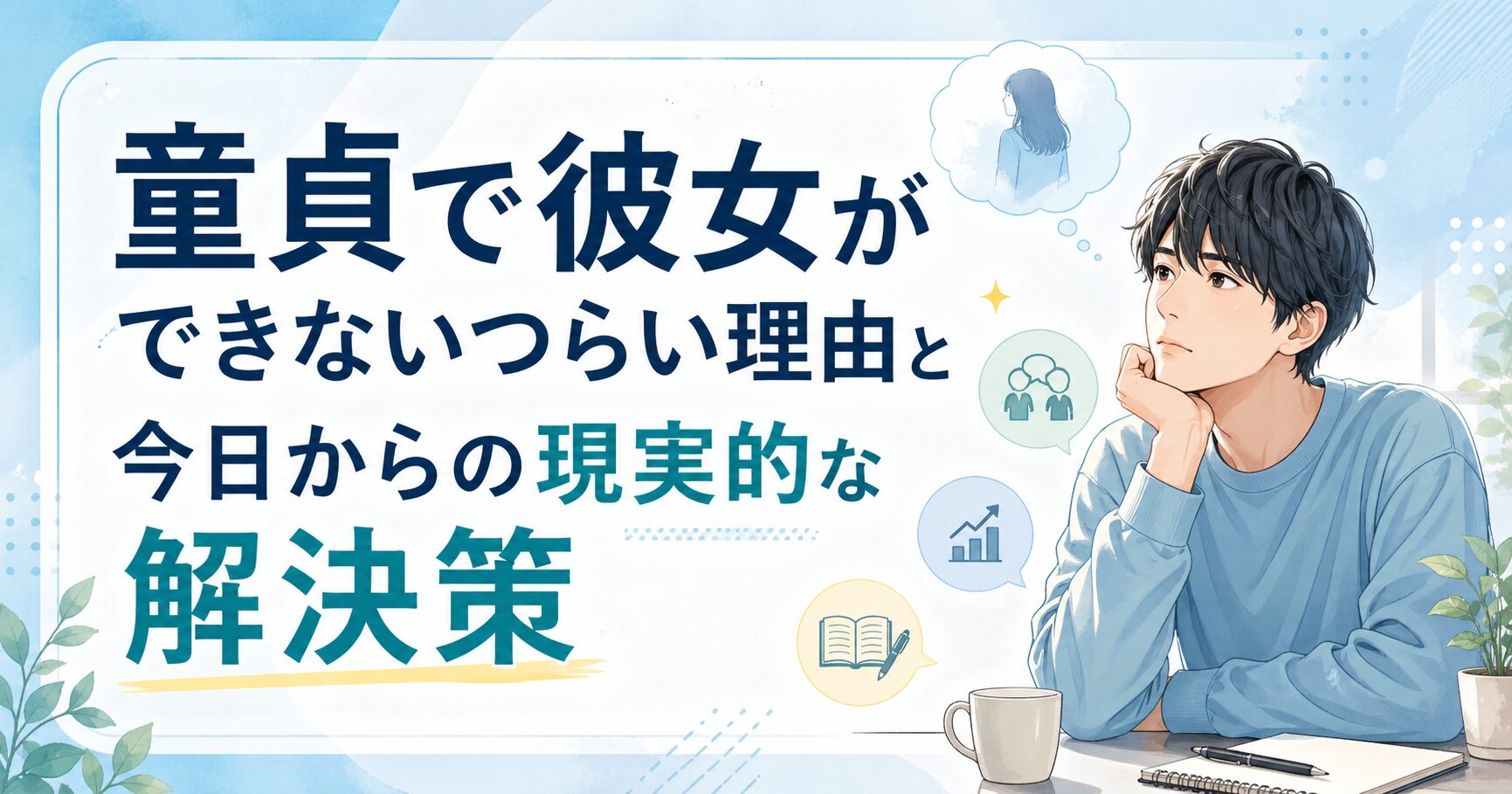 童貞で彼女ができないつらい理由と今日からの現実的な解決策