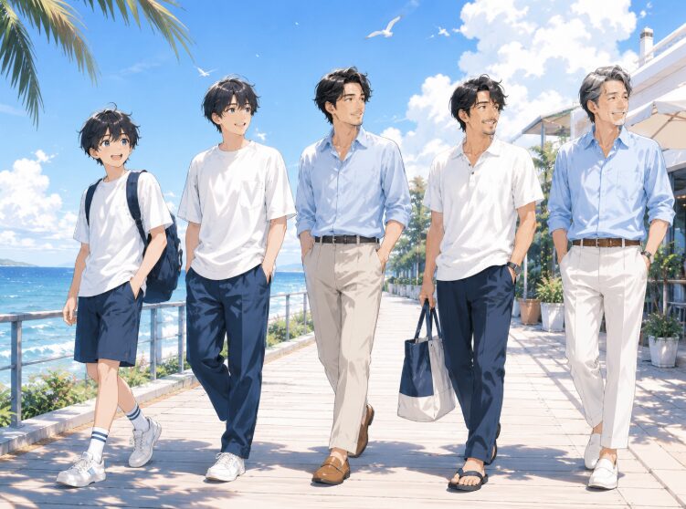 男性にモテる夏ファッション年齢別の正解！10代から50代