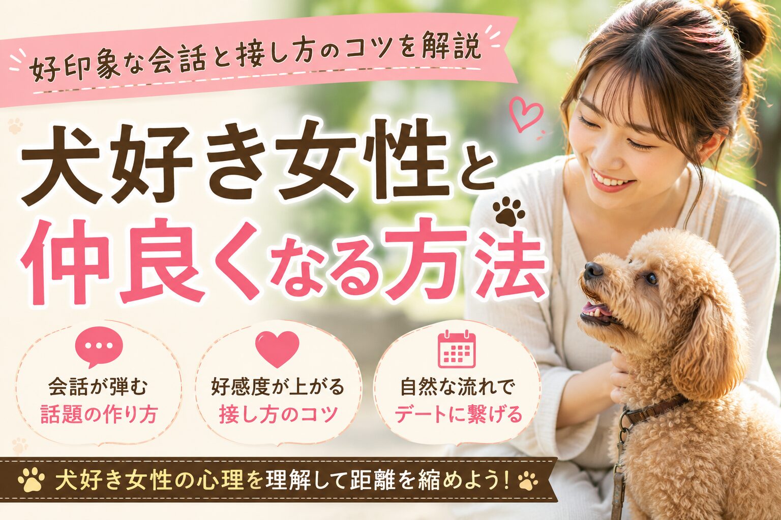 犬好き女性と仲良くなる方法｜好印象な会話と接し方のコツを解説