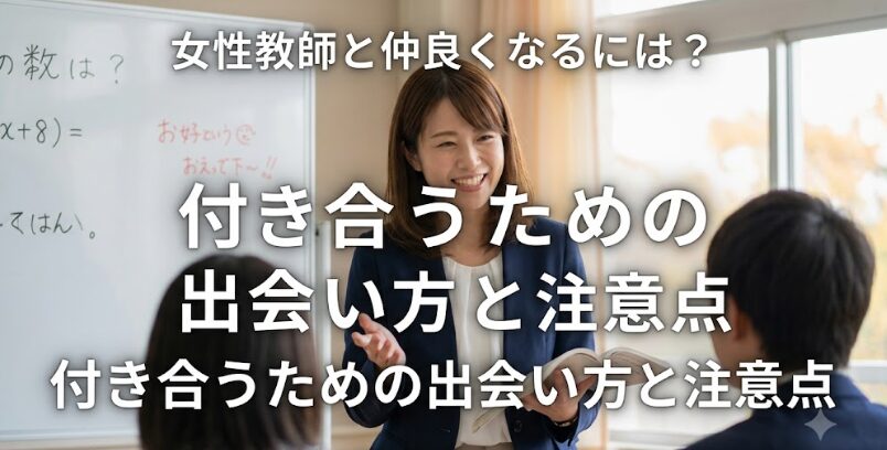 女性教師と仲良くなり付き合う出会い方と注意点