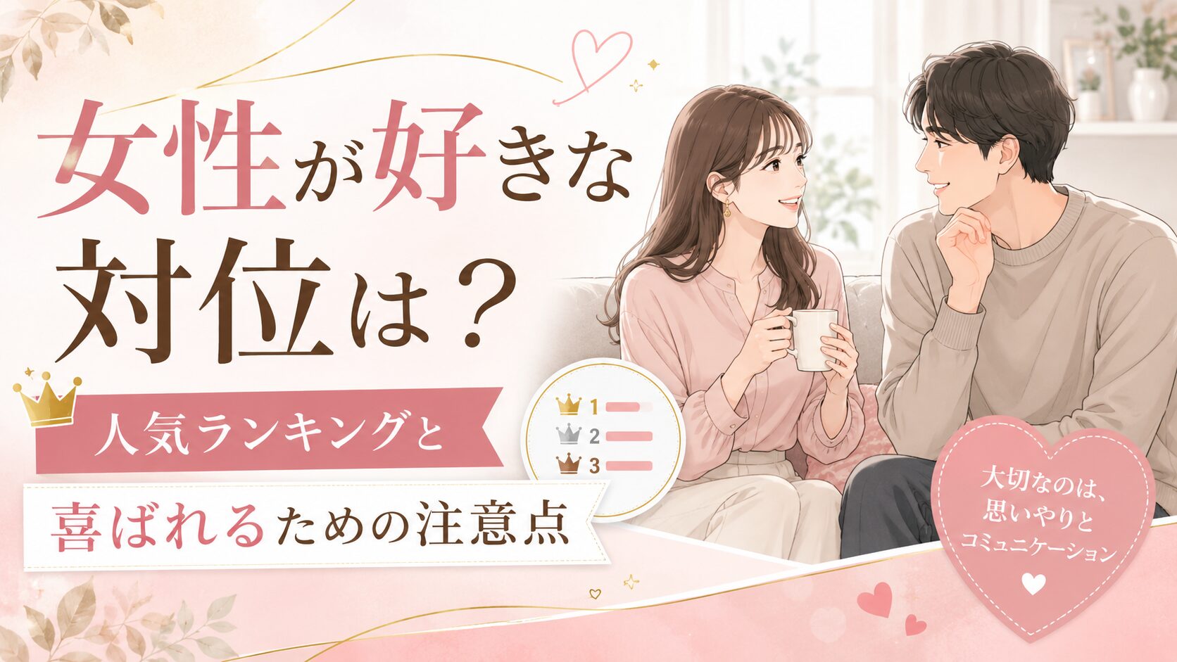女性が好きな対位は？人気ランキングと喜ばれるための注意点