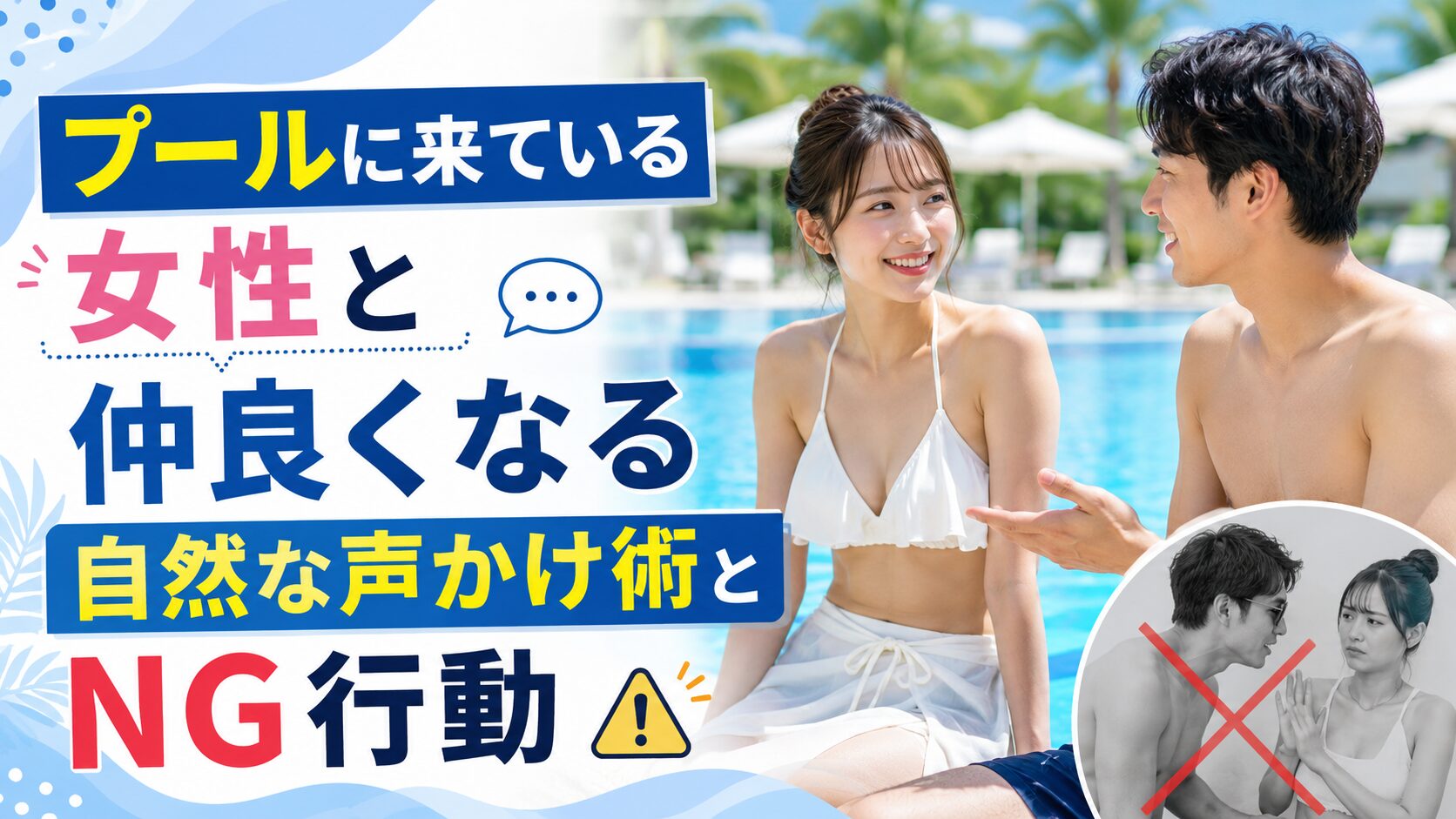 プールに来ている女性と仲良くなる自然な声かけ術とNG行動